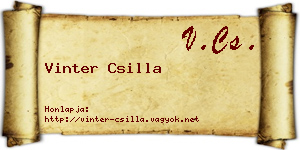 Vinter Csilla névjegykártya