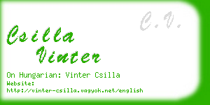 csilla vinter business card